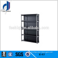 Steel shelves and library display bookcase